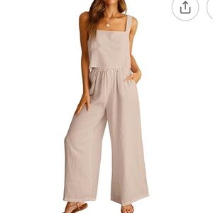 Beige Two-Piece Lounge Set